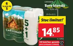 Lidl CARAIMAN Bere blondǎ Ofertă