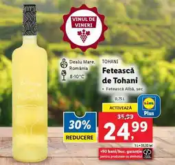 Lidl FETEASCĂ DE TOHANI Ofertă