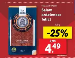Lidl Salam ardelenesc feliat Ofertă