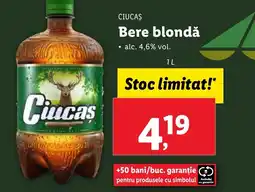 Lidl CIUCAŞ Bere blondǎ Ofertă