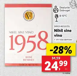 Lidl SARICA NICULIȚEL Nihil sine vino Ofertă