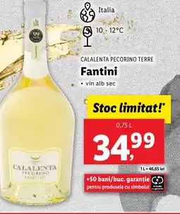 Lidl CALALENTA PECORINO TERRE Fantini Ofertă