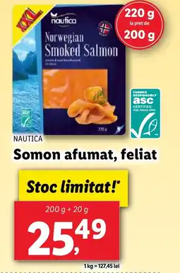 Lidl NAUTICA Somon afumat, feliat Ofertă