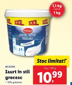 Lidl MILBONA Iaurt în stil grecesc Ofertă