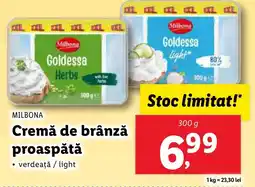 Lidl MILBONA Cremă de brânză proaspătă Ofertă
