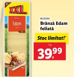 Lidl MILBONA Brânză Edam feliată Ofertă