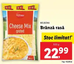 Lidl MILBONA Brânză rasă Ofertă