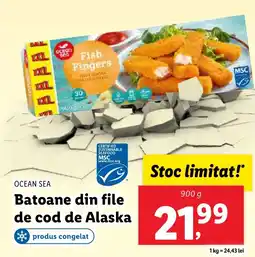 Lidl OCEAN SEA Batoane din file de cod de Alaska Ofertă