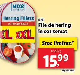 Lidl NIXE File de hering in sos tomat Ofertă