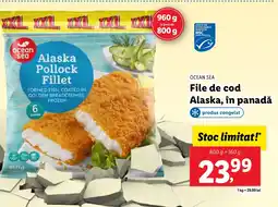 Lidl OCEAN SEA File de cod Alaska, în panadă Ofertă