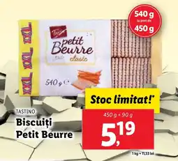 Lidl TASTINO Biscuiţi Petit Beurre Ofertă