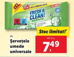 Lidl W5 Şerveţele umede universale Ofertă