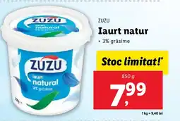 Lidl ZUZU Iaurt natur Ofertă
