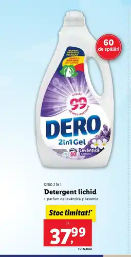 Lidl DERO 2 ÎN 1 Detergent lichid Ofertă