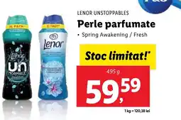 Lidl LENOR Unstoppables Perle parfumate Ofertă