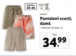 Lidl ESMARA Pantaloni scurţi, damǎ Ofertă