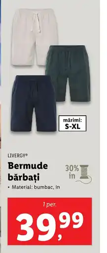 Lidl LIVERGY® Bermude bărbaţi Ofertă