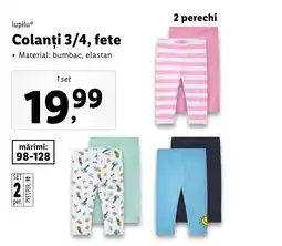 Lidl LUPILU Ⓡ Colanți 3/4, fete Ofertă