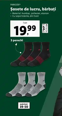 Lidl PARKSIDE® Şosete de lucru, bărbați Ofertă