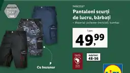 Lidl PARKSIDE® Pantaloni scurţi de lucru, bărbaţi Ofertă