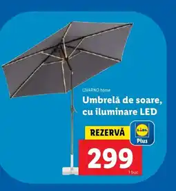 Lidl LIVARNO HOME Umbrelă de soare, cu iluminare LED Ofertă
