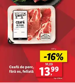 Lidl Ceafă de porc, fără os, feliată Ofertă
