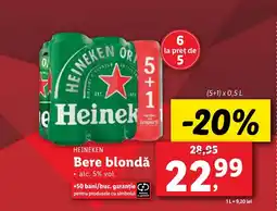 Lidl HEINEKEN Bere blondǎ Ofertă