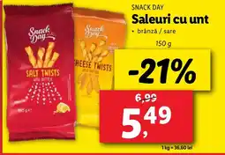 Lidl SNACK DAY Saleuri cu unt Ofertă