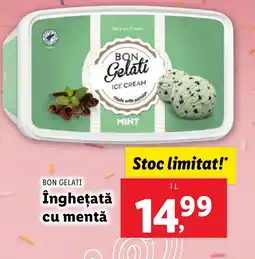 Lidl BON GELATI Îngheţată cu mentă Ofertă
