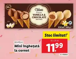 Lidl GELATELLI Mini înghețată la cornet Ofertă