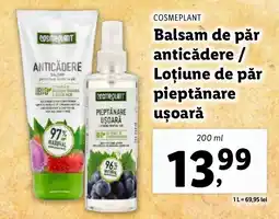 Lidl COSMEPLANT Balsam de păr anticădere / Loţiune de păr pieptănare ușoară Ofertă