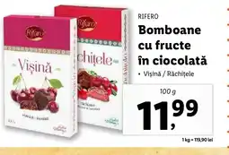 Lidl RIFERO Bomboane cu fructe chitele în ciocolată Ofertă