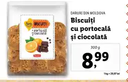 Lidl DARURI DIN MOLDOVA Biscuiți cu portocalǎ şi ciocolată Ofertă