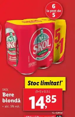 Lidl SKOL Bere blondǎ Ofertă