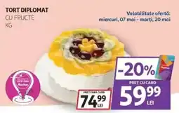 Auchan Tort Diplomat cu Fructe Ofertă