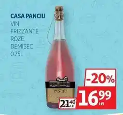 Auchan Casa Panciu Vin Frizzante Roze Demisec 0.75L Ofertă