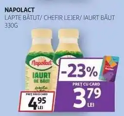 Auchan Napolact Lapte Bătut/Chefir Lejer/Iaurt Băut 330g Ofertă