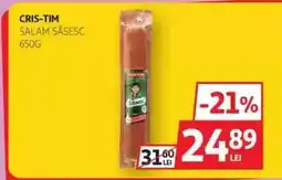 Auchan CRIS-TIM Salam Săsesc 650g Ofertă
