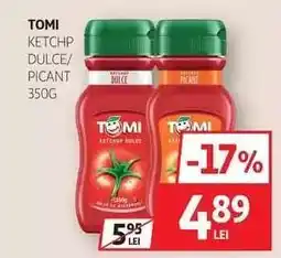 Auchan Tomi Ketchup Dulce/Picant 350g Ofertă