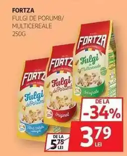 Auchan FORTZA Fulgi de Porumb/Multicereale 250g Ofertă