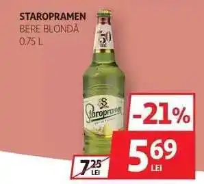 Auchan STAROPRAMEN Bere blondă Ofertă