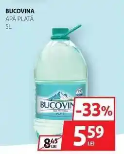 Auchan BUCOVINA APĂ PLATĂ 5L Ofertă