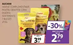 Auchan Auchan hrană complementară pentru dinții câini Ofertă