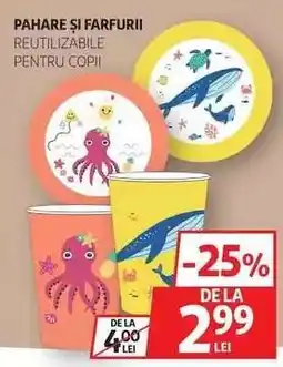 Auchan Pahare și farfurii reutilizabile pentru copii Ofertă