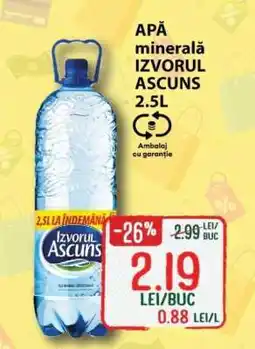 Diana Supermarket Apă minerală IZVORUL ASCUNS 2.5l Ofertă