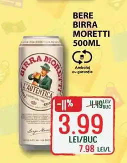 Diana Supermarket BERE BIRRA MORETTI 500ML Ofertă