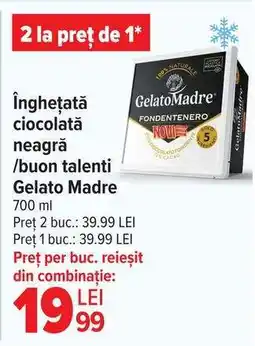 Carrefour Înghețată ciocolată neagră /buon talenti Gelato Madre Ofertă