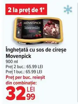Carrefour Înghețată cu sos de cireșe Mövenpick Ofertă