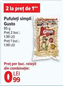 Carrefour Pufuleți simpli Gusto Ofertă