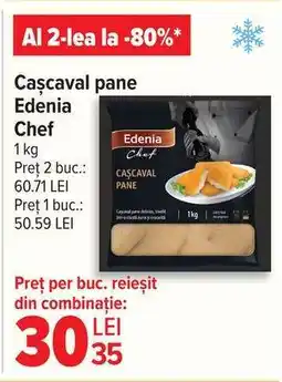 Carrefour Cașcaval pane Edenia Chef Ofertă